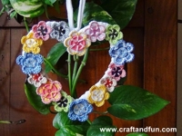 Craft and Fun Crochet Flower Heart